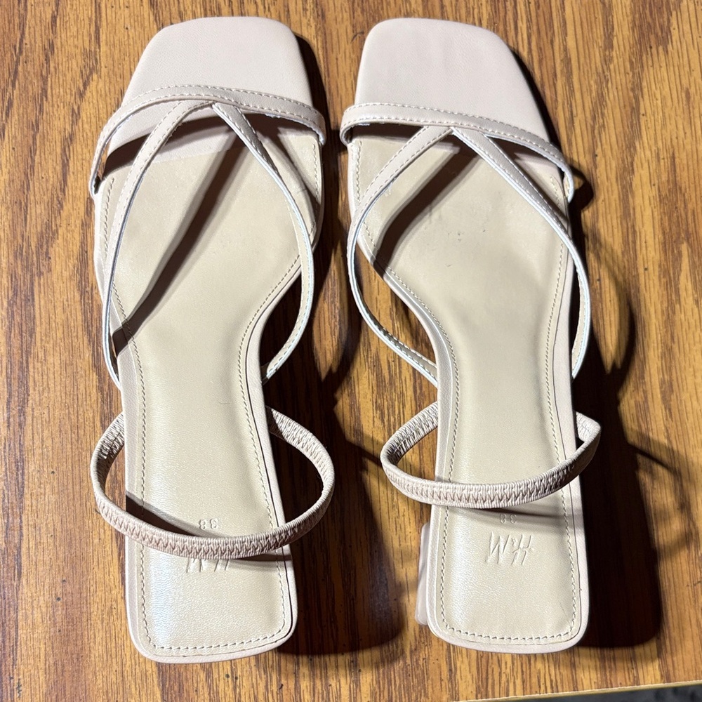 H&M Beige Strappy Sandals